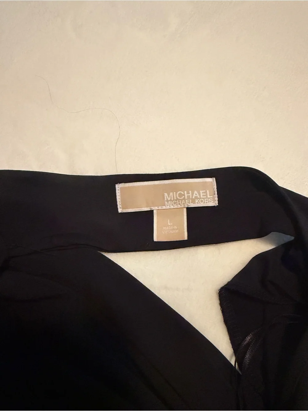 Michael Kors Black Sleeveless Ruched Midi Dress
